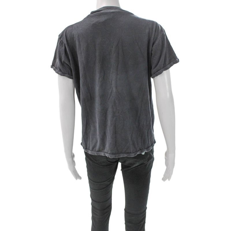Alyson Eastman Unisex Gray Cotton Blend Crew Neck Short Sleeve T-Shirt Size S — image 3 of 4